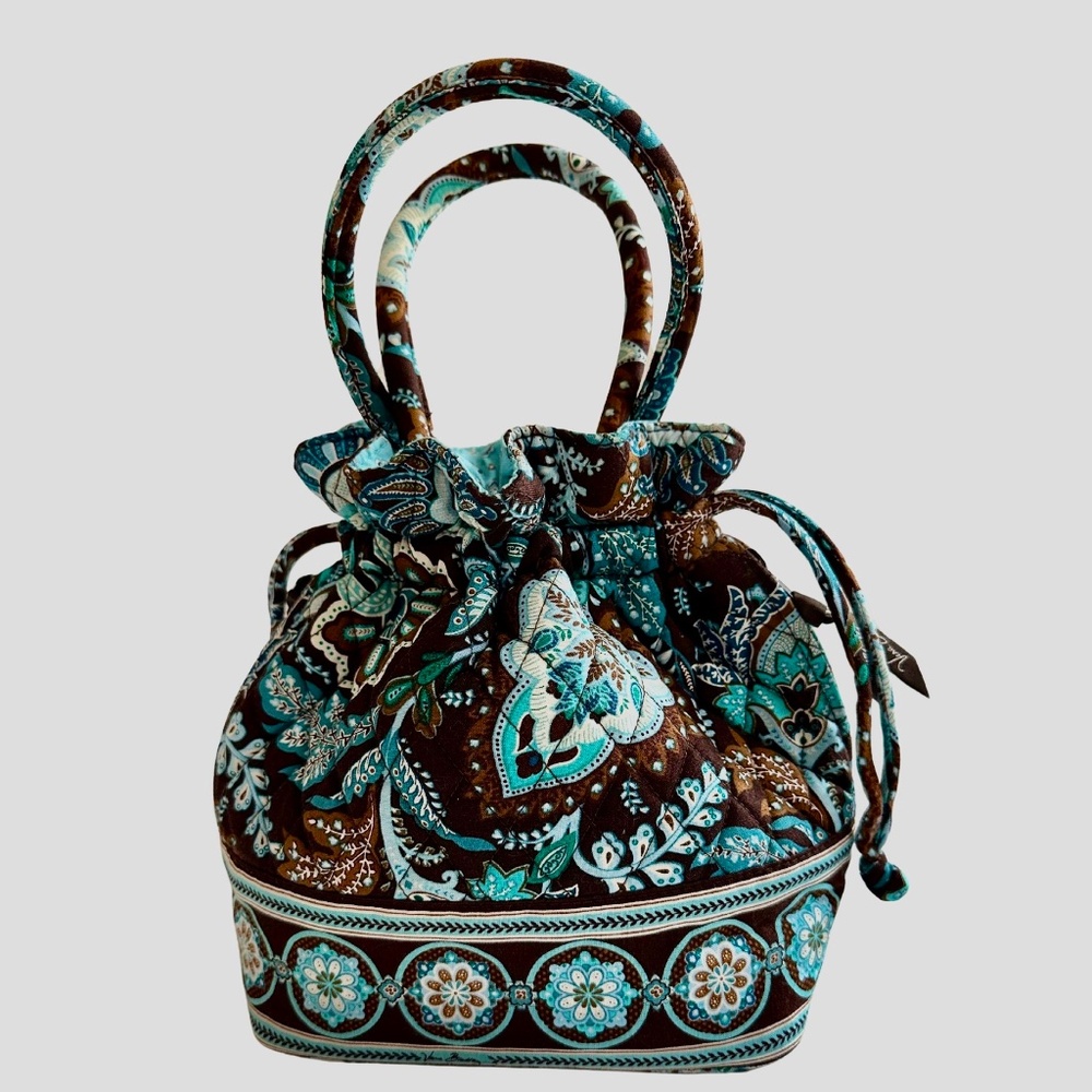 Vera Bradley Emma Drawstring Tote in Java Blue